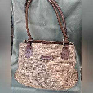 Rosetti Brown Woven Shoulder Bag